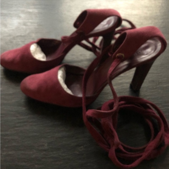 GUCCI] by Tom Ford Purple Suede Leather Stiletto heel Shoes - Picture 11 of 14